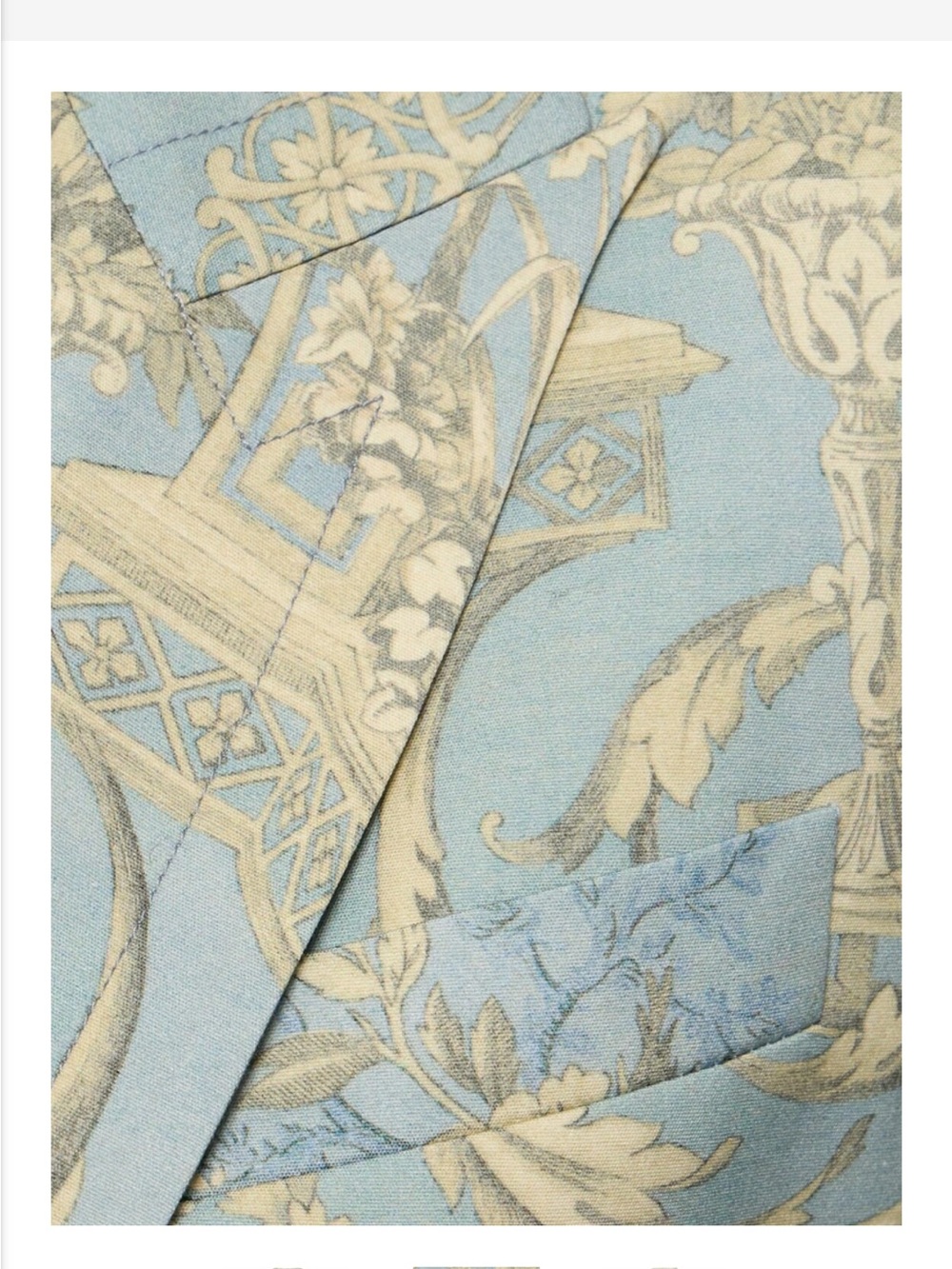 Vivienne Westwood Lauren Toile de Jouy Cotton Jacket Blue & Gold - Picture 3 of 4